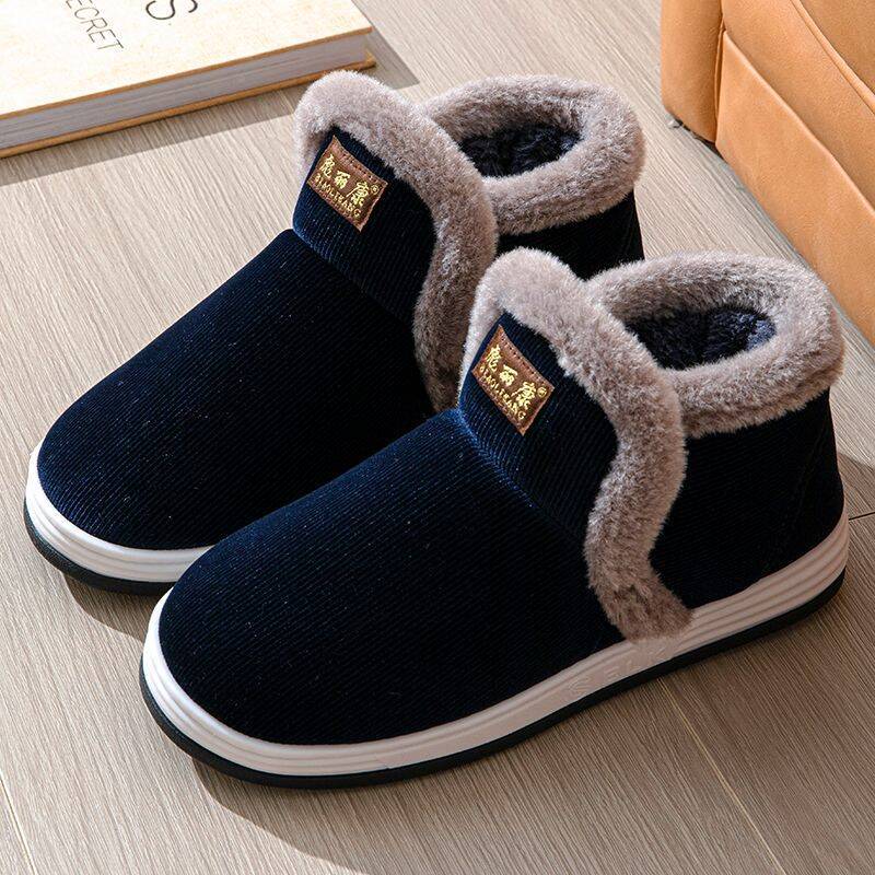 All-Inclusive Handmade Cotton Slippers for Women, Autumn and Winter Home Indoor Warm Dad Old Cotton Shoes Wholesale for Middle-Aged and Elderly Men