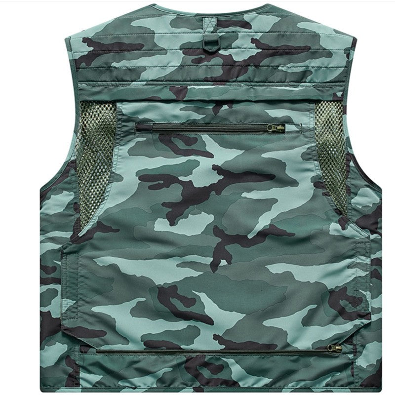 Four Seasons Photography Tooling Multi-Pocket Quick-Dry Vest Safety Waistcoat Logo Printing Men's and Women's Wear