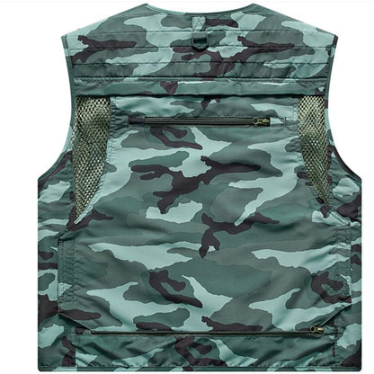 Four Seasons Photography Tooling Multi-Pocket Quick-Dry Vest Safety Waistcoat Logo Printing Men's and Women's Wear
