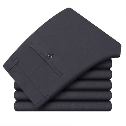 Wholesale Casual Pants Men's Western Pants Trousers Men's Thin Stretch Slim-Fit Pants Non-Ironing Business Dress Pants Trendy
