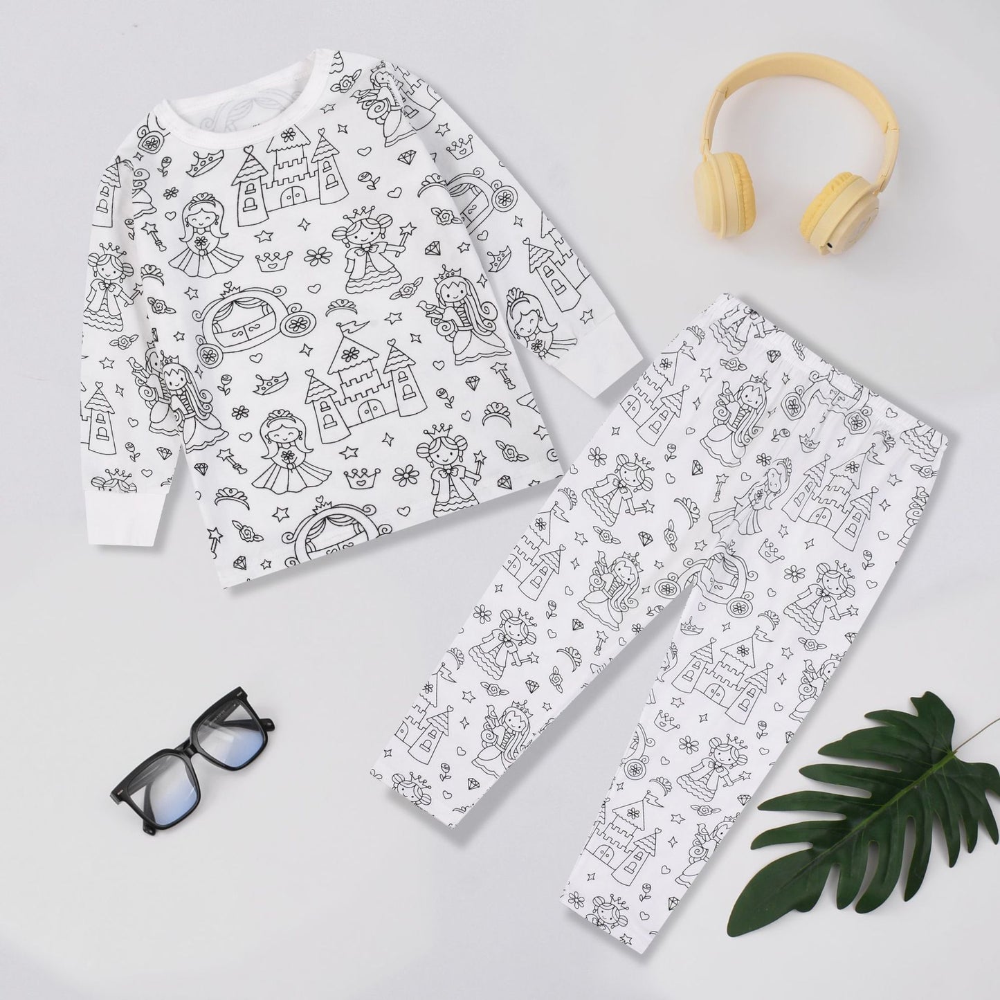 Foreign Trade Independent Stand Pull-Up Cotton Girls Sketch Coloring Comfortable Kidsren's Set Fun DIY Hand-Painted Class a Graffiti