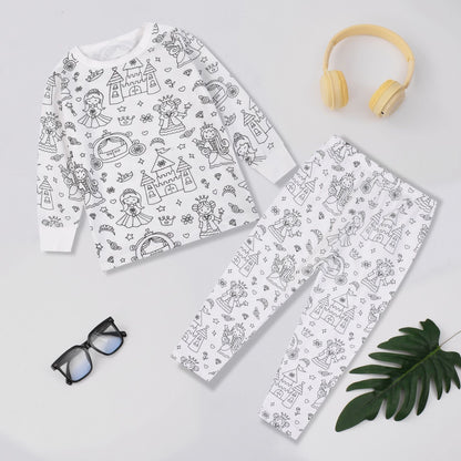 Foreign Trade Independent Stand Pull-Up Cotton Girls Sketch Coloring Comfortable Kidsren's Set Fun DIY Hand-Painted Class a Graffiti