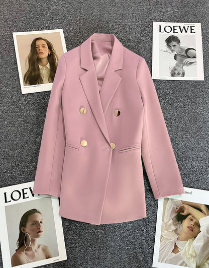 Orange Suit Jacket Women's 2025 Spring and Autumn New Korean High-end Temperament Popular Suit 22 Colors