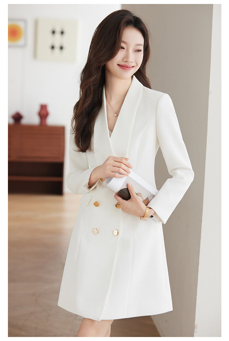 French Hepburn Style Small Black Dress High Sense High Cold Royal Sister Fried Street Small Fragrance Style Pleated Professional Suit dress Summer