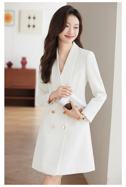 French Hepburn Style Small Black Dress High Sense High Cold Royal Sister Fried Street Small Fragrance Style Pleated Professional Suit dress Summer