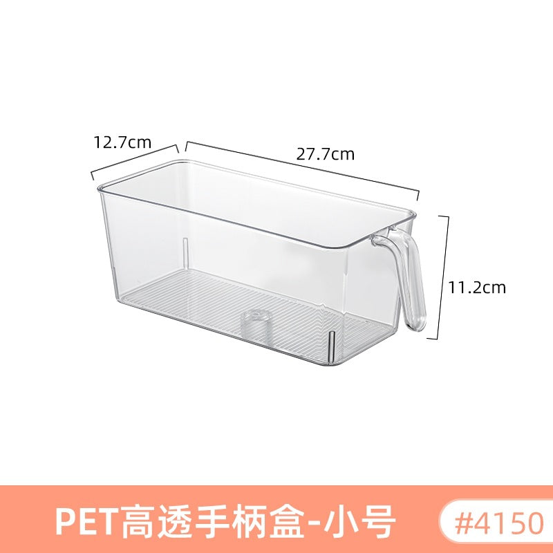 Multi-size Transparent Refrigerator Storage Box Snacks and Sundries Storage Box Cosmetic Finishing Multifunctional Transparent Superposable