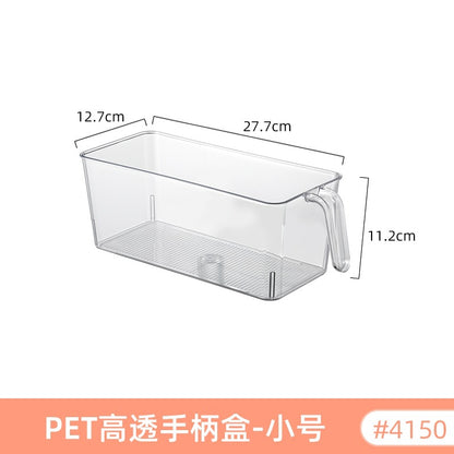 Multi-size Transparent Refrigerator Storage Box Snacks and Sundries Storage Box Cosmetic Finishing Multifunctional Transparent Superposable