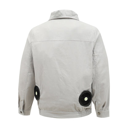 Heatstroke Prevention and Cooling Air Conditioning Clothes Men's Work Clothes Refrigeration with Fan Charging Site Labor Protection Clothes Welder Jacket