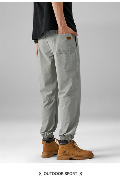 2024 Summer Thin Pants Soft Shell Waterproof Windproof Men's American Style Functional Outdoor Mountaineering Casual Crock Pants