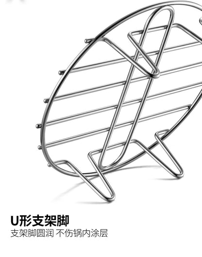 Multifunctional Stainless Steel Steaming Rack Household Water-proof Electric Rice Cooker Pressure Cooker with Steaming Vegetable Rack Small Diameter Steaming Cage Rack