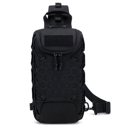 Men's Tactical Chest Bag, Crossbody Bag, Functional Outdoor Travel Lightweight Camouflage Shoulder Bag, Multi-Functional Lure Backpack