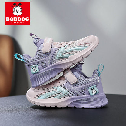 Babu bean children's shoes boys sneaker summer 2025 new hollow single mesh breathable mesh shoes big children's shoes