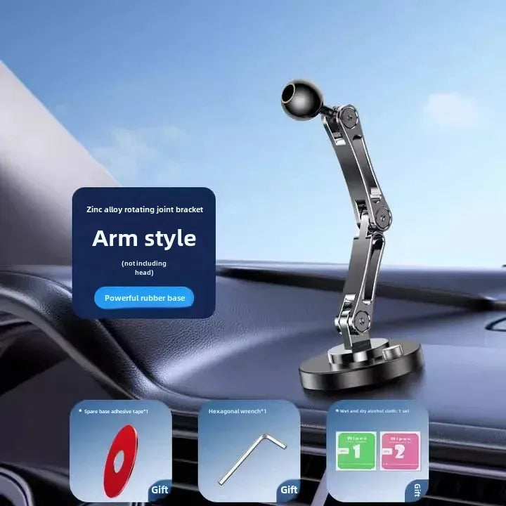 Car Bracket base 17mm ball head base 360-degree rotating adhesive type with different Chuck mobile phone holder