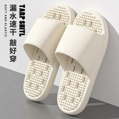 Mute Leakage Slippers Women's Bathroom Bath Non-Slip Home Indoor Toilet Hollow Hole Eva Slippers