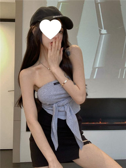 Black Skirt, Hip-Covering Skirt, Female Summer Sexy Sexy Short Skirt, Petite Design, High-Waisted Skirt, Trendy Autumn and Winter