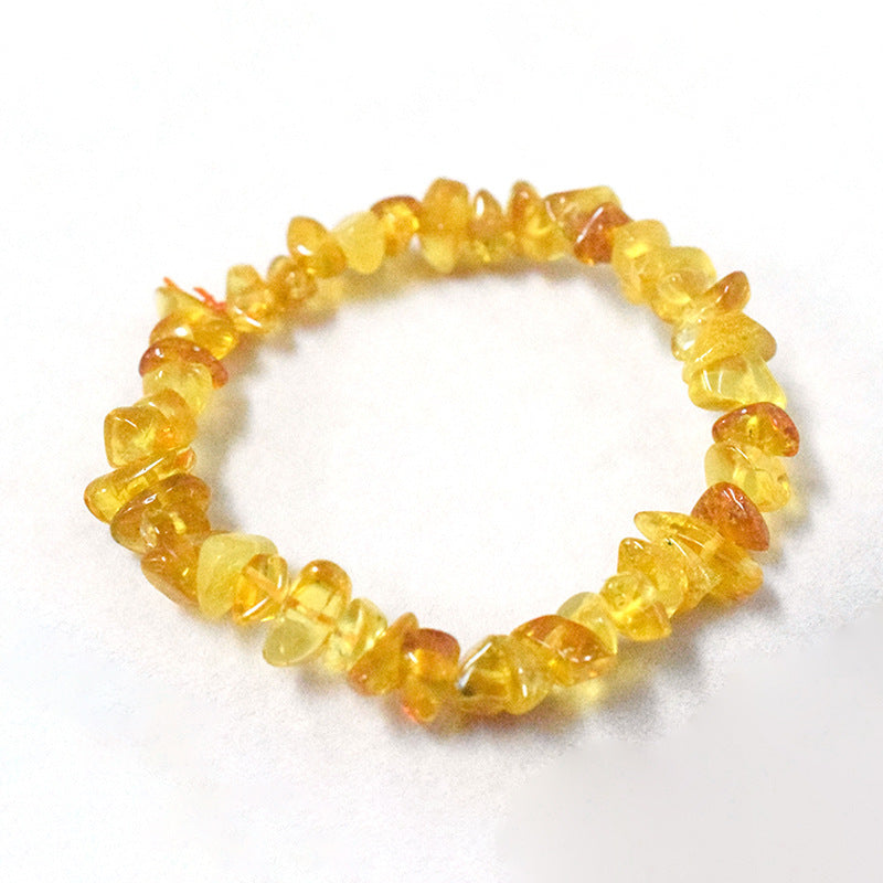 Amber Beeswax Bracelet Women's High-end Sense New Chinese Bracelet Wenchuang First Jewelry Natural Real Cross-border One-Piece Hair