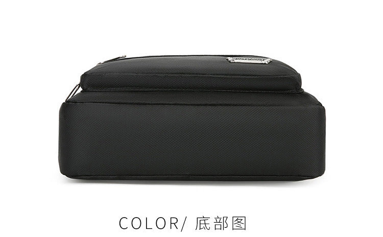 New Men's Coin Purse Casual Large Capacity Chest Bag Multi-layer Large Capacity Shoulder Bag Simple Solid Color Crossbody Bag