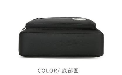 New Men's Coin Purse Casual Large Capacity Chest Bag Multi-layer Large Capacity Shoulder Bag Simple Solid Color Crossbody Bag