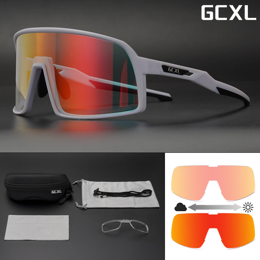 New GCXL color-changing riding glasses road bike outdoor sports glasses night riding protective glasses