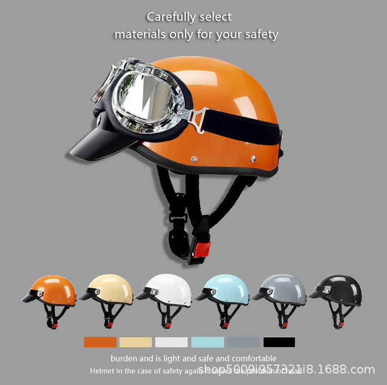 Factory Outlet GB 3C Harley Retro Half Helmet Lightweight Summer Electric Vehicle Helmet Safety Helmet Unisex
