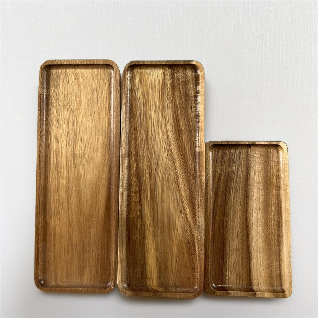 Acacia Wooden Tray Western Food Hotel Tray Tea Tray Fruit Plate Nut Plate Food Bread Tray Rectangular