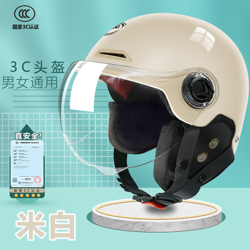 3C certification ear protection electric car helmet men and women summer sunscreen electric car helmet light half helmet manufacturers wholesale