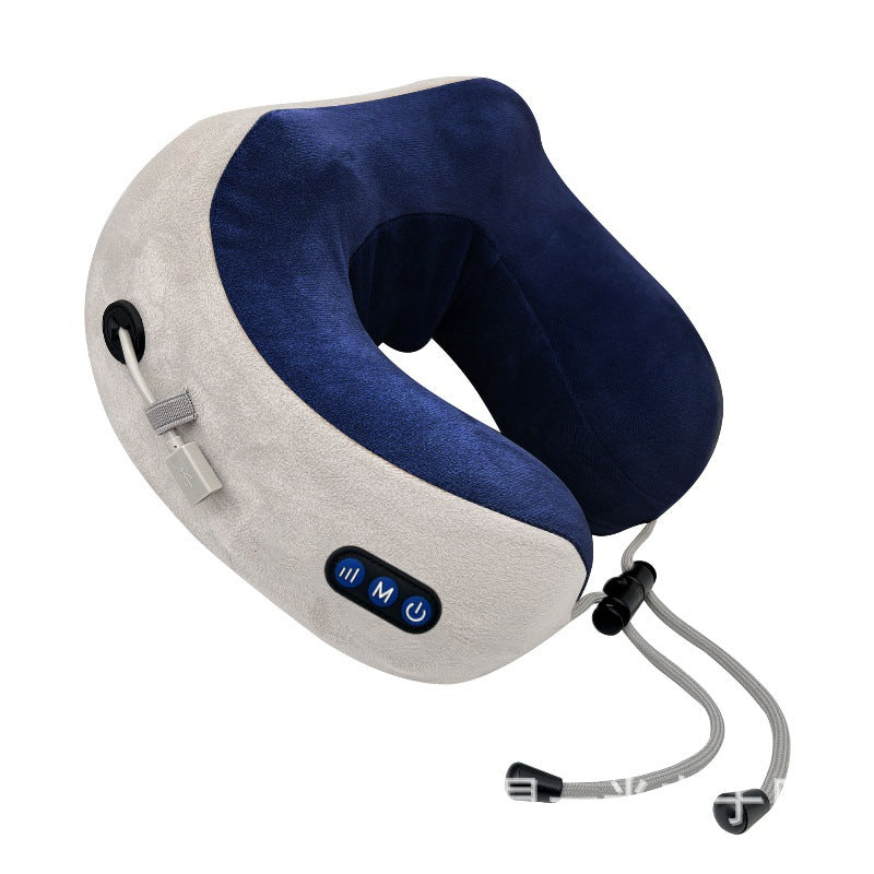 Household Massage U-shaped Pillow Memory Foam Portable Car Travel Electric Neck Cervical Massager U-shaped Massage Pillow