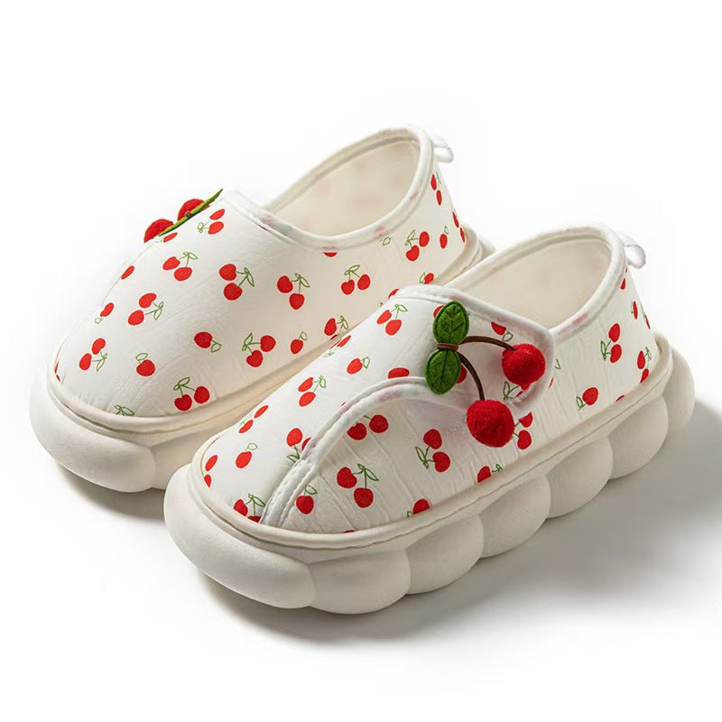 25 Maternity Postpartum Shoes for Summer, Comfortable Thin Style, Closed-Back Slippers for Postpartum Women, Non-Slip Thick-Soled Soft-Soled Cotton Shoes with Tassels