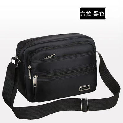 New Men's Coin Purse Casual Large Capacity Chest Bag Multi-layer Large Capacity Shoulder Bag Simple Solid Color Crossbody Bag