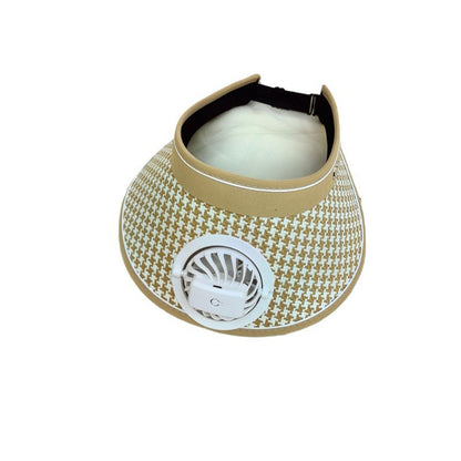 Summer Rechargeable Fan Adult Hat with Strong Wind, Empty Top and Large Brim, Outdoor Leisure, a Must-Have for Men and Women When Traveling