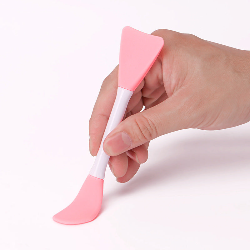 In-Stock Single Double-Sided Multi-Color Angled Flat Head Beauty Tpr Silicone Set Mask Brush and Beauty Tools