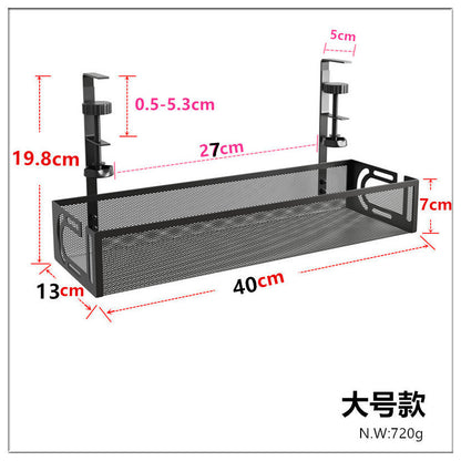 Cross-border desk under cable and wire management tray rack under counter finishing rack row storage rack socket organizer