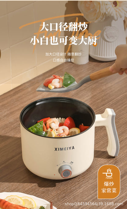 Electric Cooking Pot Student Home Kitchen Dormitory Multi-functional Electric Wok Integrated Pot Non-stick Pot Noodle Cooking Porridge Electric Hot Pot