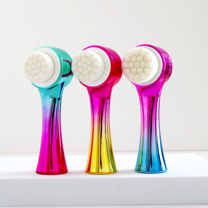 3D Silicone Double-sided Cleansing Brush Silicone Face Washing Brush Soft Hair Cleansing Brush Cleaning Pore Face Washing Instrument Massage Artifact