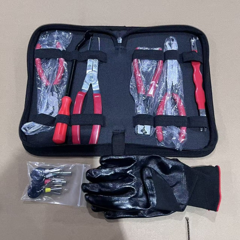 Red and black elbow 60 degree power-off pliers bolt pliers multi-purpose pliers car oil pipe separation harness pliers cross-border pliers