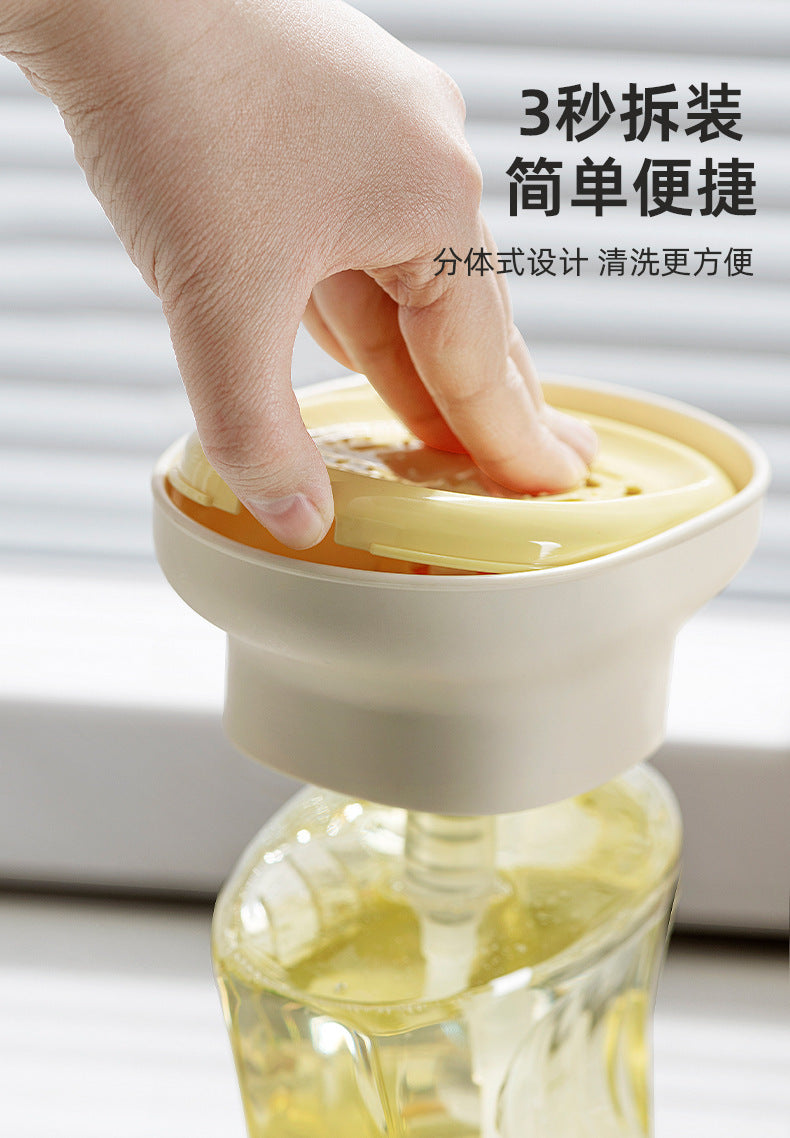 Light Luxury Dishwashing Liquid Dispenser, Household Kitchen Creative Dishwashing Liquid Dispenser, Scouring Pad and Bowl Brush Dispensing Artifact