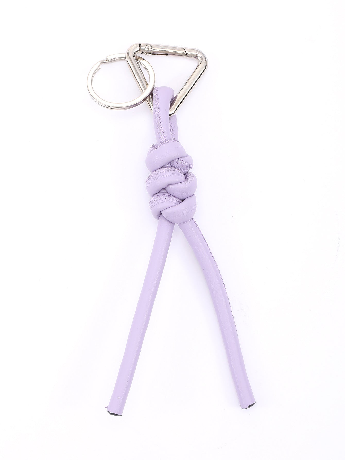 New triangle key chain PU hand-woven diamond key ring bag pendant key chain