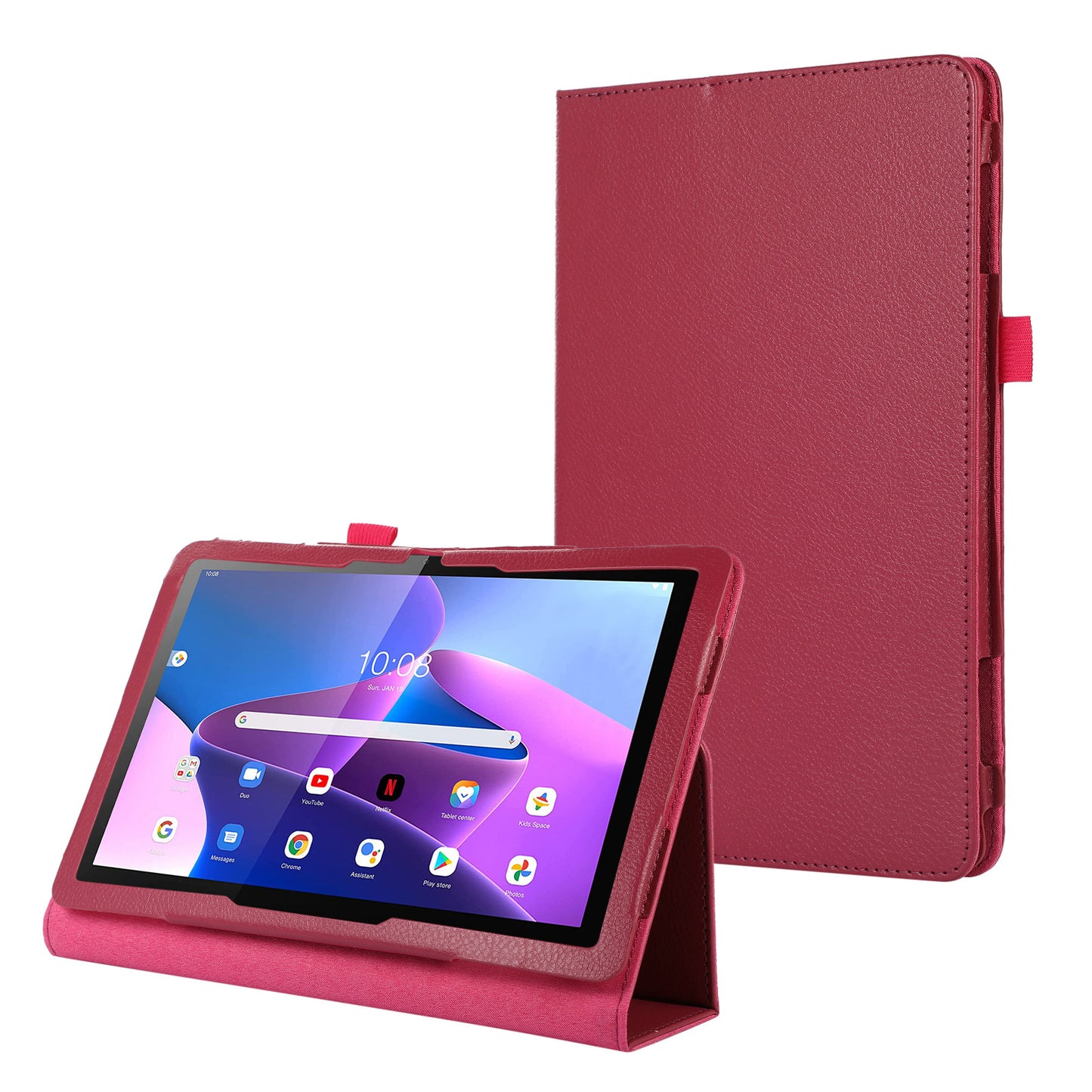 Suitable for Lenovo M10 three generation TB328 tablet computer litchi pattern full edge protective cover