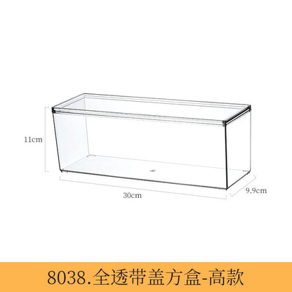 Enlarge 40cm Long Transparent Box Narrow Long Square Storage Box 15cm Wide Water-tight Drawer Finishing