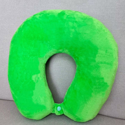 2025 New Cross-Border U-Shaped Pillow Portable Pp Cotton Office Nap Cervical Pillow Car High-Speed Rail Neck Pillow Wholesale