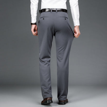 Spring and Summer 2024 New Stretch Men's Casual Pants Middle-aged and Young Men's Four-sided Stretch Men's Pants Thin Men's Straight Long Pants