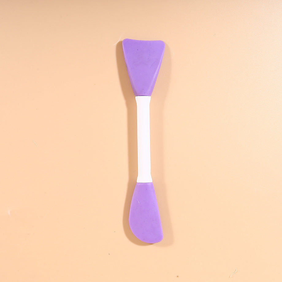 In-Stock Single Double-Sided Multi-Color Angled Flat Head Beauty Tpr Silicone Set Mask Brush and Beauty Tools