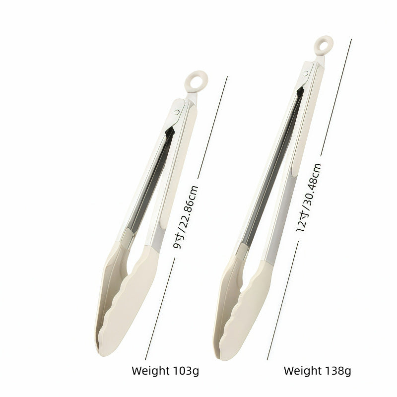 Cross-Border Silicone Clips, High Temperature Resistant Kitchen Anti-Scalding Barbecue Barbecue Clips, Food Clips, Household Stainless Steel Steak Clips