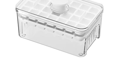 Cross-border pressing ice cube ice cube mould food grade pressing type household ice storage ice box with lid self-making ice box
