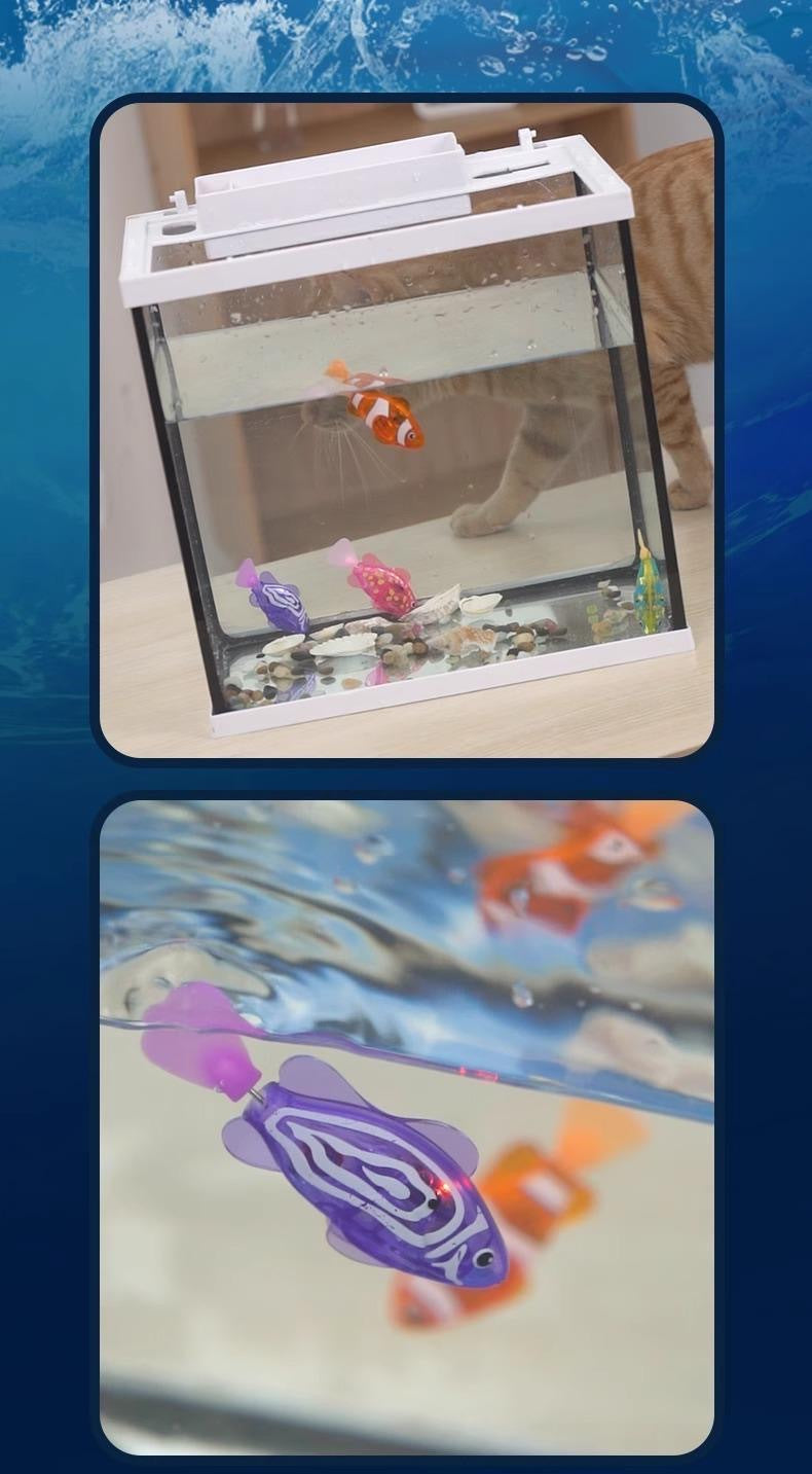 Electronic Pet Sensing Light Shower Interactive Swimming Water Fish Children's Toy Holiday Gift
