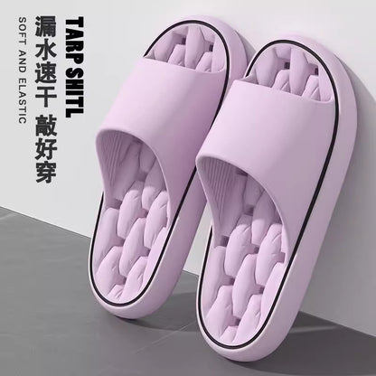 Slippers for Women, Summer Couples, Indoor Home Bathroom Bathing, Leaking, Non-Slip, Thick-Soled, Shit-Stepping Household Sandals, Slippers for Men