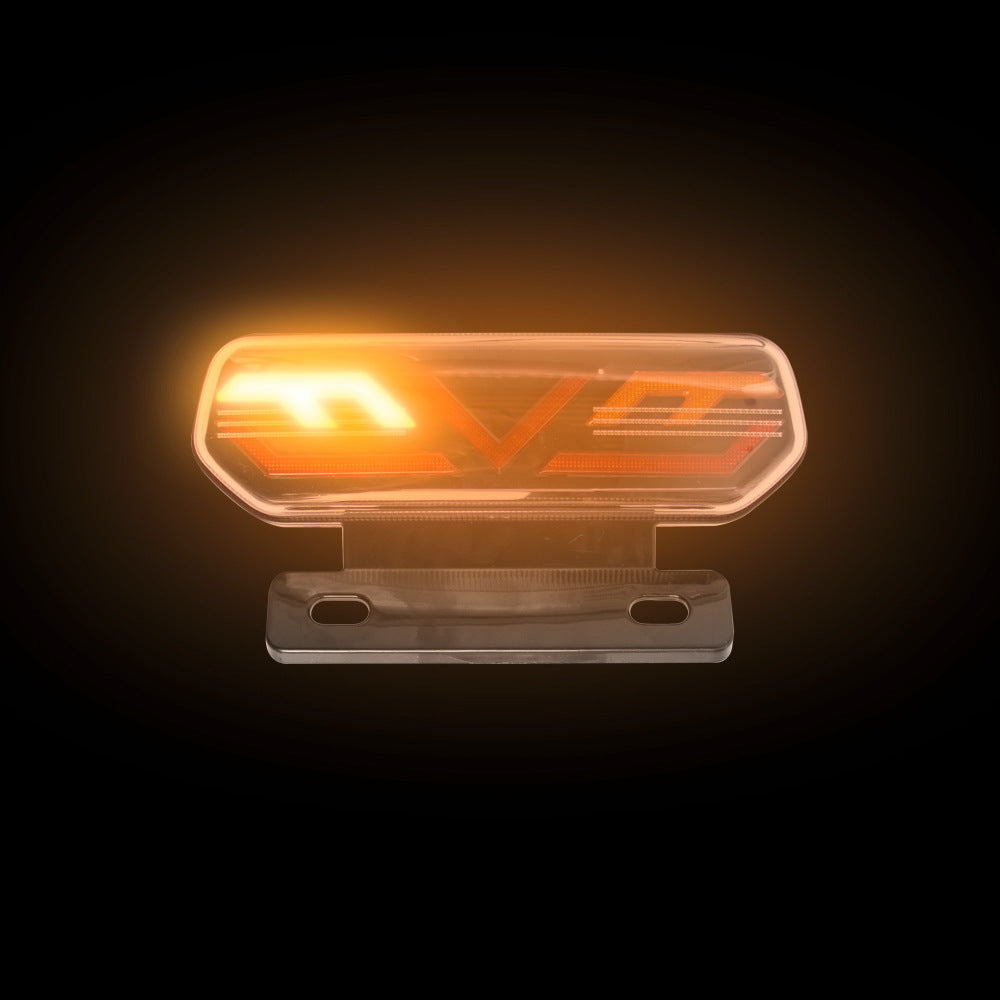 Factory wholesale electric car motorcycle tail light assembly 12V with bracket LED horse racing three-in-one driving tail light