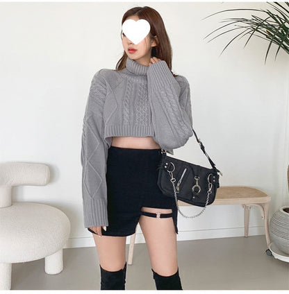 Black Skirt, Hip-Covering Skirt, Female Summer Sexy Sexy Short Skirt, Petite Design, High-Waisted Skirt, Trendy Autumn and Winter