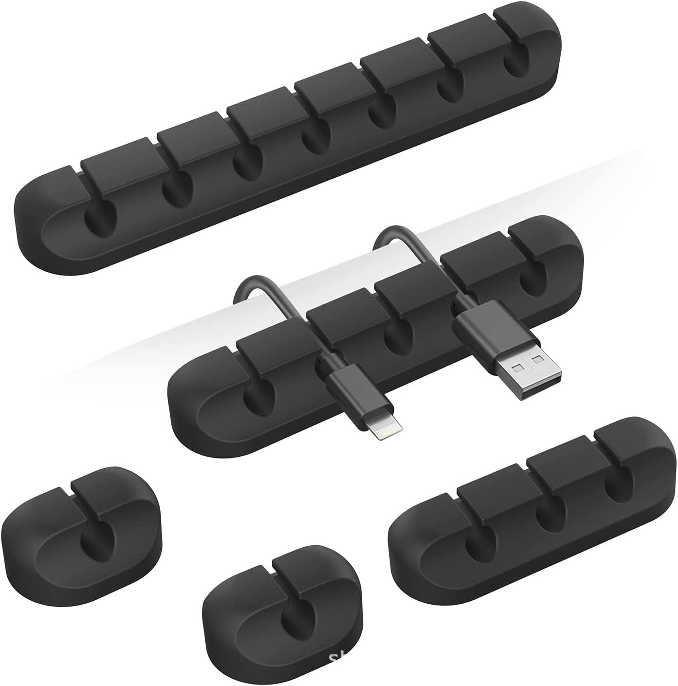 New desktop charging data cable holder multi-port creative storage wire silicone cable organizer hub