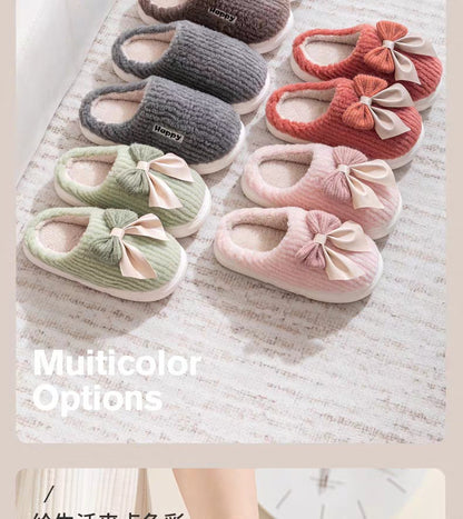 Cotton Slippers for Women in Autumn and Winter Home Non-Slip Thick-Soled Plush Indoor Home Slippers for Couples Plus Plush Slippers